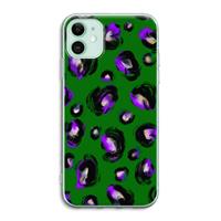 CaseCompany Green Cheetah: iPhone 11 Transparant Hoesje