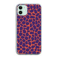 CaseCompany Purple Giraffe: iPhone 11 Transparant Hoesje