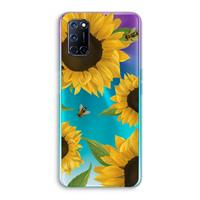 CaseCompany Sunflower and bees: Oppo A92 Transparant Hoesje