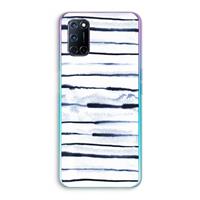 CaseCompany Ink Stripes: Oppo A92 Transparant Hoesje