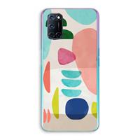 CaseCompany Bold Rounded Shapes: Oppo A92 Transparant Hoesje