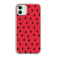 CaseCompany Watermelon: iPhone 11 Transparant Hoesje