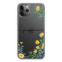 CaseCompany Gele bloemen: iPhone 11 Pro Transparant Hoesje