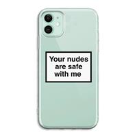 CaseCompany Safe with me: iPhone 11 Transparant Hoesje