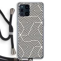 CaseCompany Magic pattern: Oppo Find X3 Pro Transparant Hoesje met koord