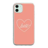 CaseCompany Best heart: iPhone 11 Transparant Hoesje