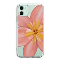 CaseCompany Pink Ellila Flower: iPhone 11 Transparant Hoesje