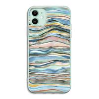 CaseCompany Watercolor Agate: iPhone 11 Transparant Hoesje