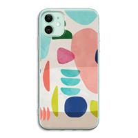 CaseCompany Bold Rounded Shapes: iPhone 11 Transparant Hoesje
