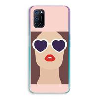 CaseCompany Red lips: Oppo A92 Transparant Hoesje