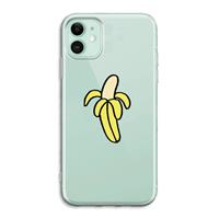 CaseCompany Banana: iPhone 11 Transparant Hoesje