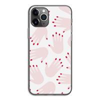 CaseCompany Hands pink: iPhone 11 Pro Transparant Hoesje