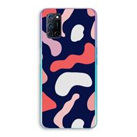 CaseCompany Memphis Shapes Pink: Oppo A92 Transparant Hoesje