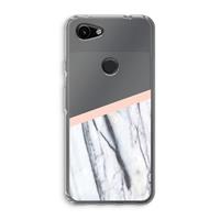 CaseCompany A touch of peach: Google Pixel 3a Transparant Hoesje