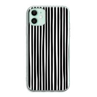 CaseCompany Stripes: iPhone 11 Transparant Hoesje