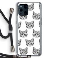 CaseCompany Kitten: Oppo Find X3 Pro Transparant Hoesje met koord