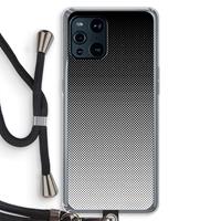 CaseCompany Musketon Halftone: Oppo Find X3 Pro Transparant Hoesje met koord