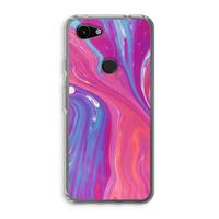 CaseCompany Paarse stroom: Google Pixel 3a Transparant Hoesje