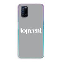 CaseCompany Topvent Grijs Wit: Oppo A92 Transparant Hoesje