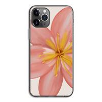 CaseCompany Pink Ellila Flower: iPhone 11 Pro Transparant Hoesje