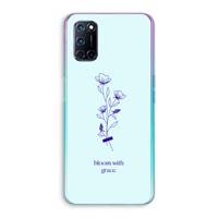CaseCompany Bloom with grace: Oppo A92 Transparant Hoesje