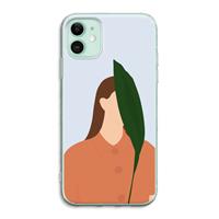 CaseCompany Leaf: iPhone 11 Transparant Hoesje