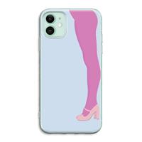 CaseCompany Pink panty: iPhone 11 Transparant Hoesje
