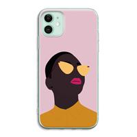 CaseCompany Yellow glasses: iPhone 11 Transparant Hoesje