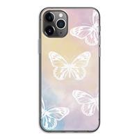 CaseCompany White butterfly: iPhone 11 Pro Transparant Hoesje