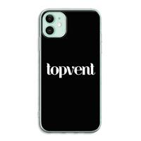 CaseCompany Topvent Zwart: iPhone 11 Transparant Hoesje