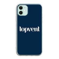CaseCompany Topvent Navy: iPhone 11 Transparant Hoesje