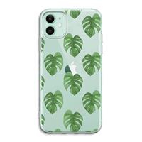 CaseCompany Monstera leaves: iPhone 11 Transparant Hoesje