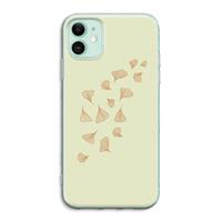 CaseCompany Falling Leaves: iPhone 11 Transparant Hoesje