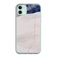 CaseCompany Stone White: iPhone 11 Transparant Hoesje