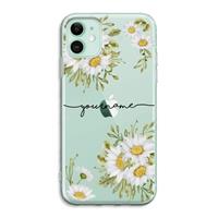 CaseCompany Daisies: iPhone 11 Transparant Hoesje