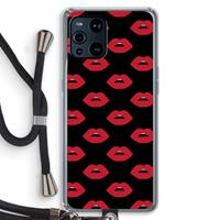 CaseCompany Lips: Oppo Find X3 Pro Transparant Hoesje met koord