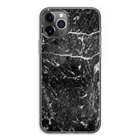 CaseCompany Zwart marmer: iPhone 11 Pro Transparant Hoesje