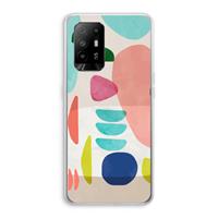CaseCompany Bold Rounded Shapes: Oppo A95 5G Transparant Hoesje