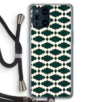 CaseCompany Moroccan tiles: Oppo Find X3 Pro Transparant Hoesje met koord