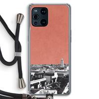 CaseCompany Marrakech Skyline : Oppo Find X3 Pro Transparant Hoesje met koord