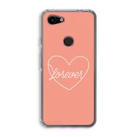 CaseCompany Forever heart: Google Pixel 3a Transparant Hoesje