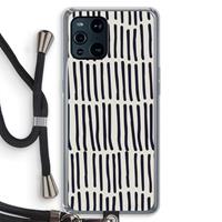 CaseCompany Moroccan stripes: Oppo Find X3 Pro Transparant Hoesje met koord