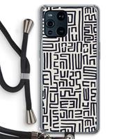 CaseCompany Moroccan Print: Oppo Find X3 Pro Transparant Hoesje met koord