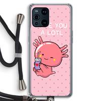 CaseCompany Love You A Lotl: Oppo Find X3 Pro Transparant Hoesje met koord