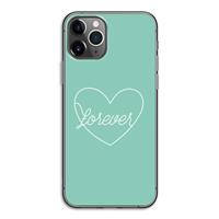 CaseCompany Forever heart pastel: iPhone 11 Pro Transparant Hoesje