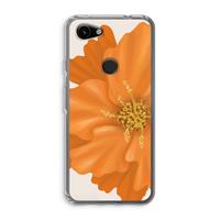 CaseCompany Orange Ellila flower: Google Pixel 3a Transparant Hoesje