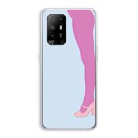 CaseCompany Pink panty: Oppo A95 5G Transparant Hoesje