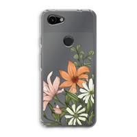 CaseCompany Floral bouquet: Google Pixel 3a Transparant Hoesje