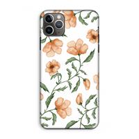 CaseCompany Peachy flowers: iPhone 11 Pro Max Tough Case