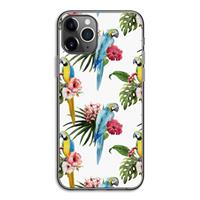 CaseCompany Kleurrijke papegaaien: iPhone 11 Pro Transparant Hoesje